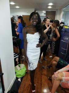 Leah's dress in the Top Model contest. 