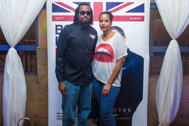 What is a blacktie dress code for a rapper? Navio and his girlfriend.
