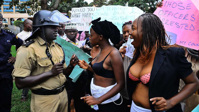 Angry women strip naked in Ugandan land dispute protest 