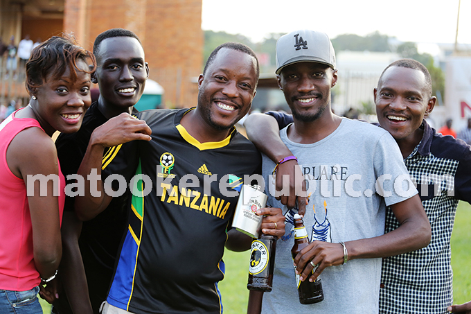 Don't let his Tanzanian jersey fool you. They are Ugandans and they enjoyed the day, despite the loss. 