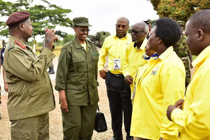 President Museveni, First Lady Janet Museveni and ministers at the Kyankwanzi retreat. 