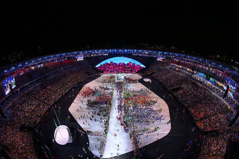 The colourful opening ceremony. 