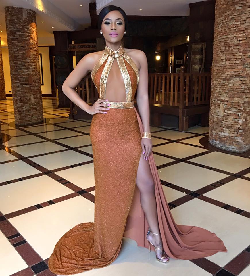 South Africa's Bonang Matheba knows how to dress when going to host a red carpet show. 