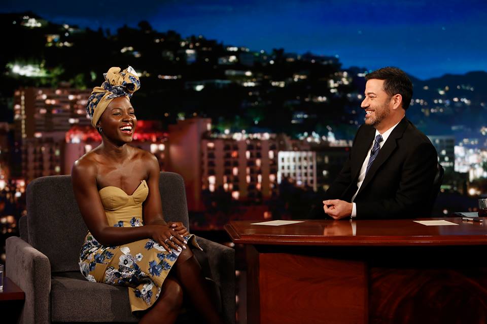 Even in TV appearances to promote the movie, Lupita hasn't forgotten her ultimate accessory, the head wrap.