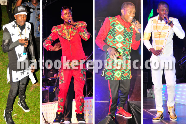 Some of Chameleone's outfits made by Twins Fashion.