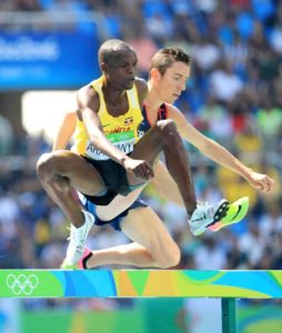 2016 Rio Olympics - Athletics - Preliminary - Men's 3000m Steeplechase Round 1 - Olympic Stadium - Rio de Janeiro, Brazil - 15/08/2016. Jacob Araptany (UGA) of Uganda competes. REUTERS/Dominic Ebenbichler FOR EDITORIAL USE ONLY. NOT FOR SALE FOR MARKETING OR ADVERTISING CAMPAIGNS.