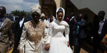 Mbuga and his newly wed wife.