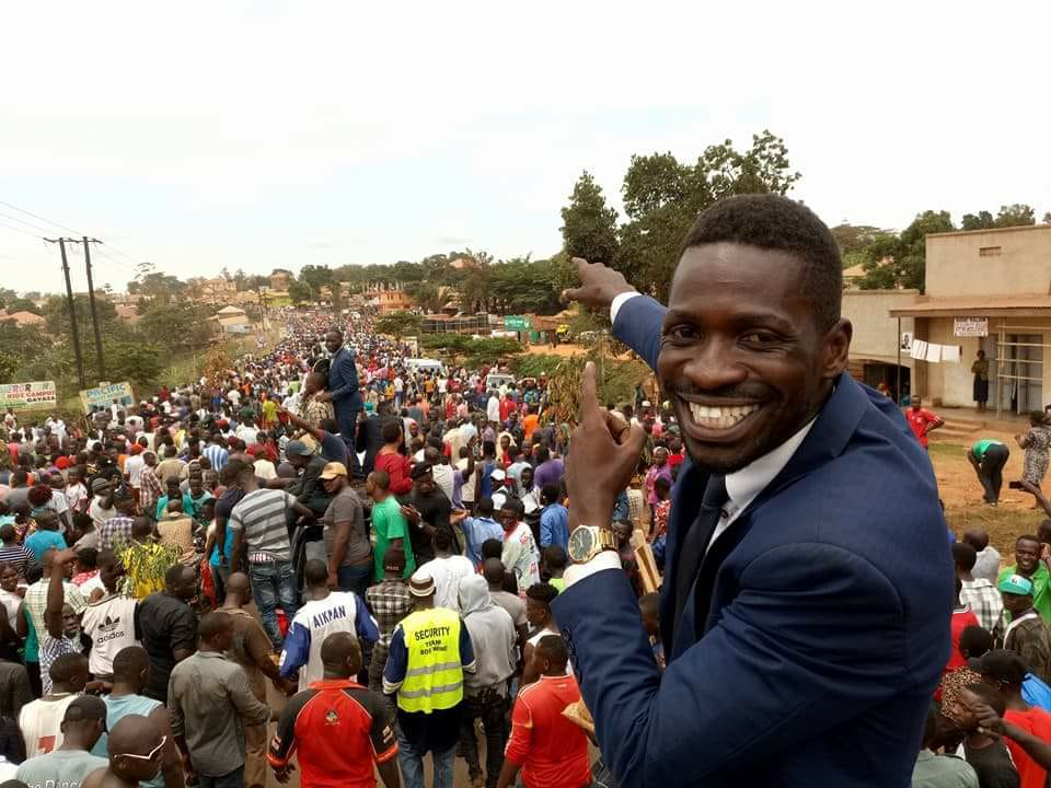 Those are my people. Bobi Wine on his last rally.