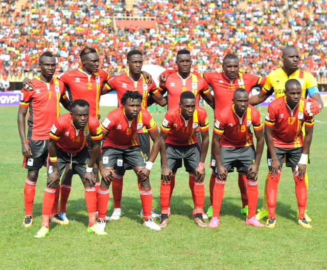 31.August.2017
Uganda team get together for a team photo during the World Cup Quarlifiers against Egypt at Mandela Stadium, Namboole.
Photo by Ismail Kezaala