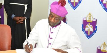 The new Archbishop of the Anglican Church of Uganda, His Grace Stephen Kazimba Mugalu.