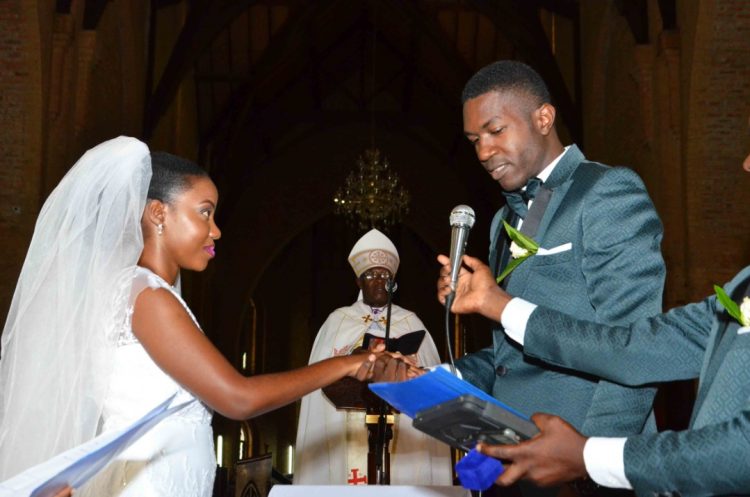 FOR RICH ND RICHER: The Enock and Josephine taking vows. COURTESY PHOTOS.