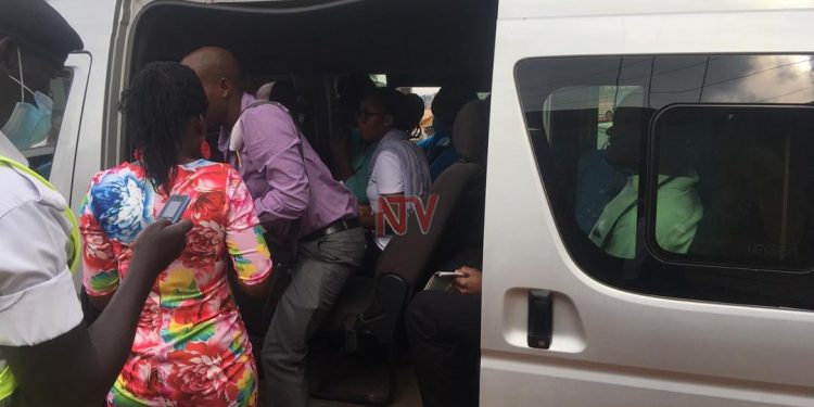 The Ministry of Health van that was impounded by Police. PHOTO COURTESY OF NTV.