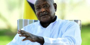 FILE PHOTO: Uganda's President Yoweri Museveni speaks during a Reuters interview at his farm in Kisozi settlement of Gomba district, in the Central Region of Uganda, January 16, 2022. REUTERS/Abubaker Lubowa/File Photo