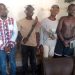Some of the arrested suspects.