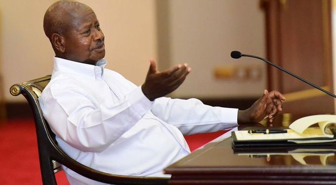 President Yoweri Museveni at State House Entebbe.