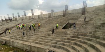 A 45,000 seater stadium is being constructed at Katebe – Bugabo village, Garuga off Entebbe road in Katabi Town Council, Wakiso District.