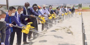 Mbale Industrial Park commissioning ground-breaking of factories 15 scaled.