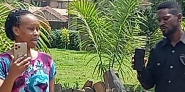 Bobi Wine and his wife Barbie Kyagulanyi at their home in Magere, Wakiso district.