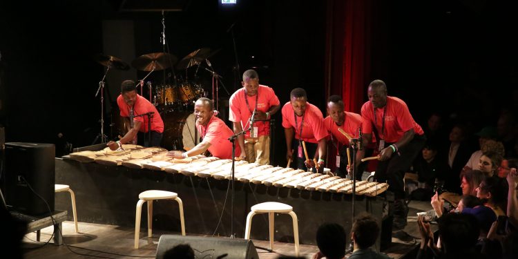 The Nakibembe Troupe at the CTM festival 2020. Photo credit - Stefanie Kulisch.