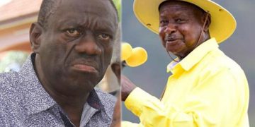 L-R: Dr Kizza Besigye and President Yoweri Museveni.