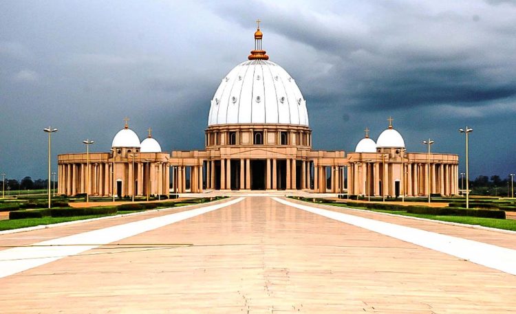 Basilica of Our Lady of Peace in Yamoussoukro.