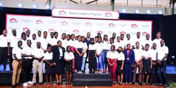 Scholars with the Kituka Anthony Managing Director  of Equity Bank.