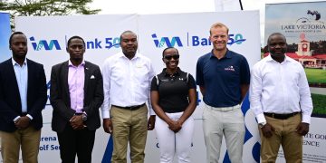 The Serena and I&M Bank teams pose for a Photo at the Press Briefing.