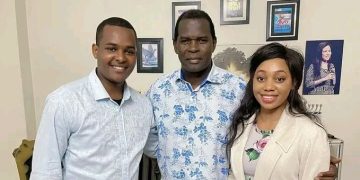 L-R: Canary Mugume, Pastor Robert Kayanja and Sasha Ferguson.
