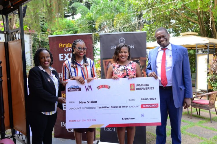 (L-R) Hope Nuwagaba the Vision Group Head of Sales, Evelyn Nansikombi, UBL Acting Brand Manager Baileys, Lorraine Tukahirwa the Head of Marketing and Communications and Augustine Tamale CFO Vision Group at the Bride.