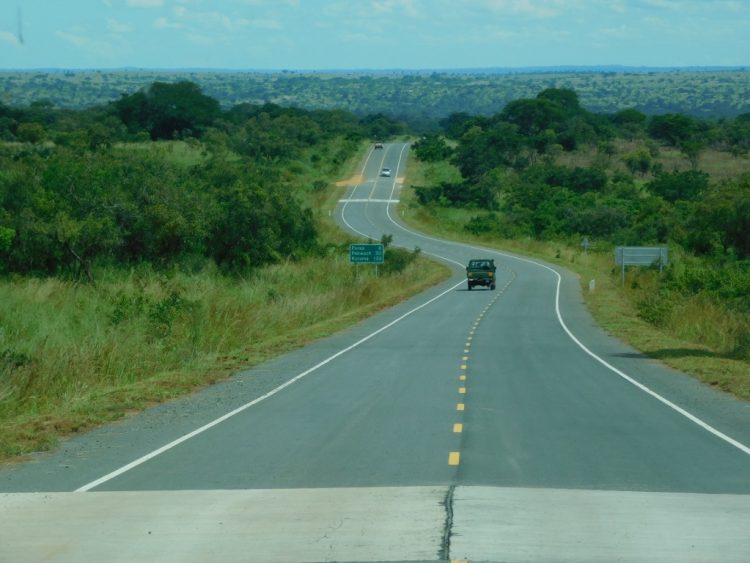 The route through Murchison Falls National Park.
