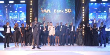 I&M Bank Executive Director, Sam Ntulume led a toast to five decades, expressing the bank's commitment to serve its clients better.