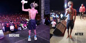 Fans rob Fik Fameica of watch, socks and shoes as he performed in ...